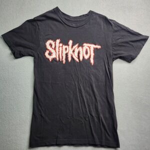 Slipknot Shirt Adult Small Black Band Spellout Logo Short Sleeve Cotton 2021